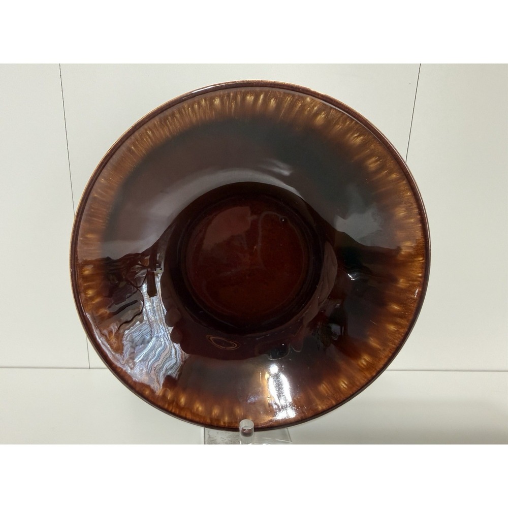 Vintage Hull Pottery Brown Drip Glaze Ceramic Bowls USA  7 1/2" " Set of 4